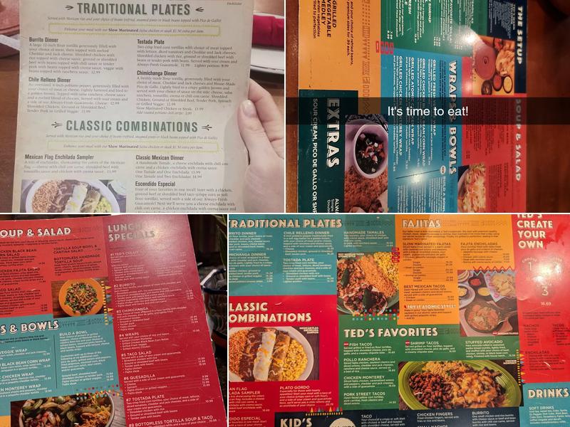 Ted's Café Escondido Menu