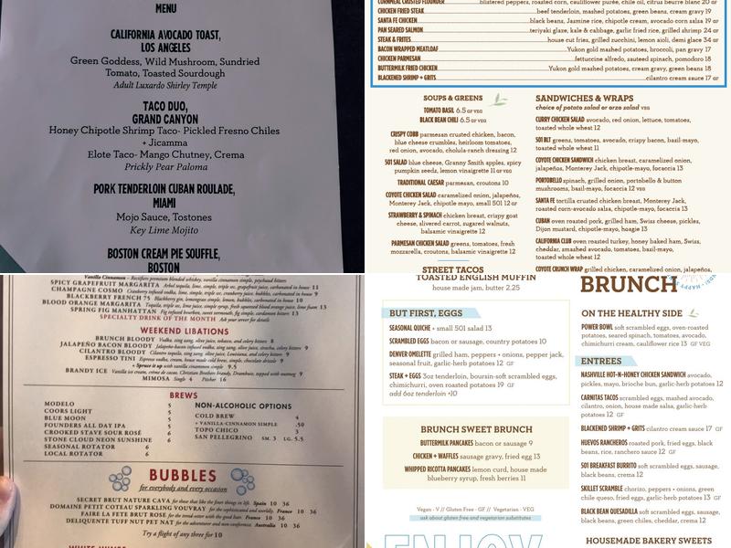 Cafe 501 Classen Curve Menu