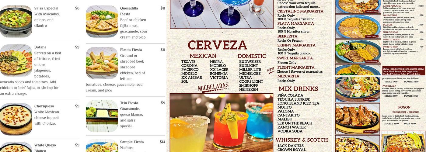 Los Arcos Mexican Restaurant Bryant Square Menu