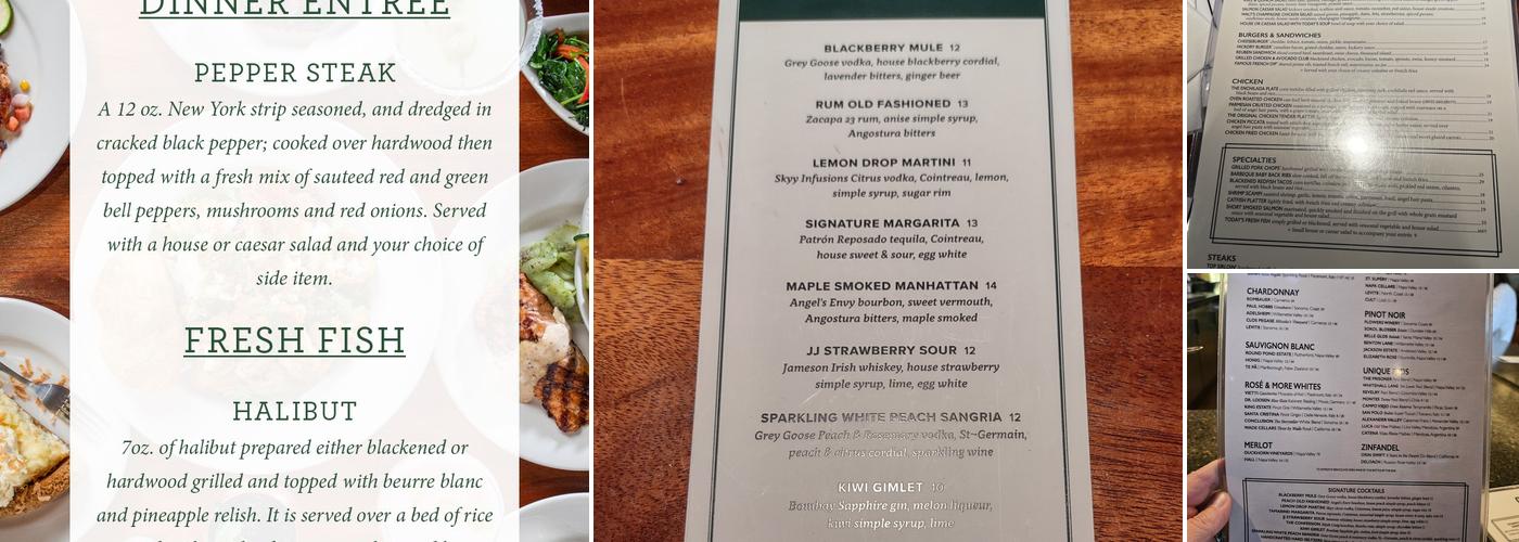 Charleston's Restaurant Menu