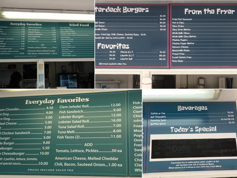 Quarterdeck Restaurant Menu