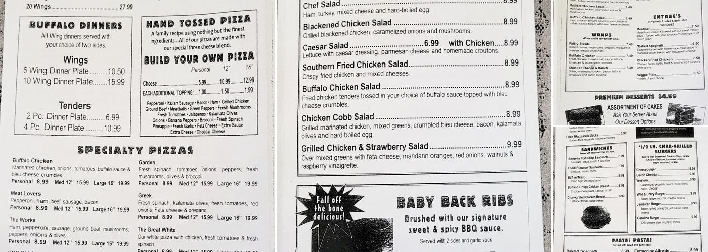 Pizza Wing King Family Restaurant Menu