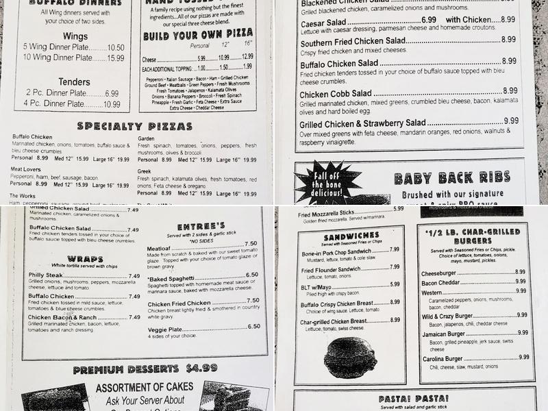 Pizza Wing King Family Restaurant Menu