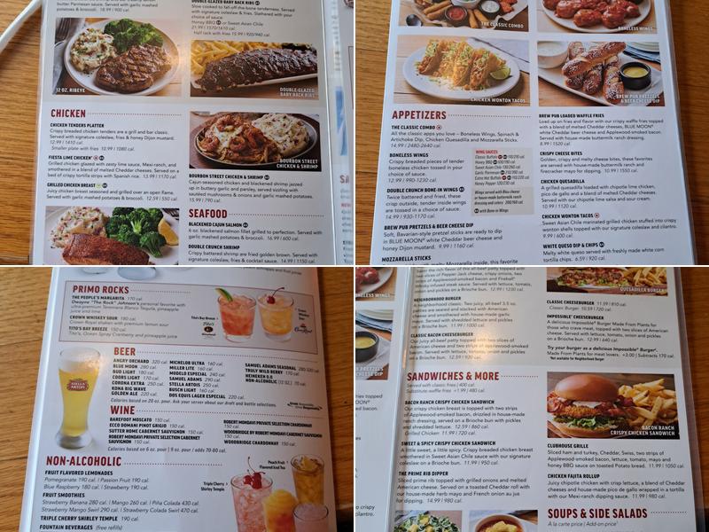 Applebee's Grill + Bar Menu