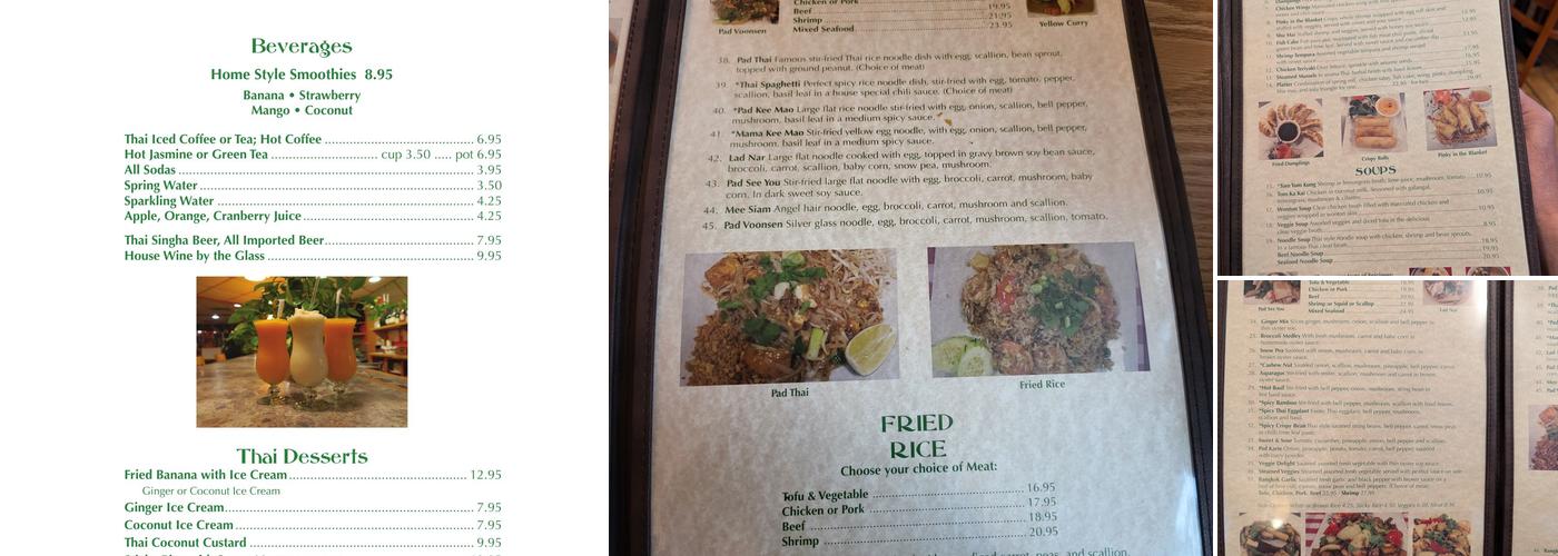 Bangkok Cuisine Menu