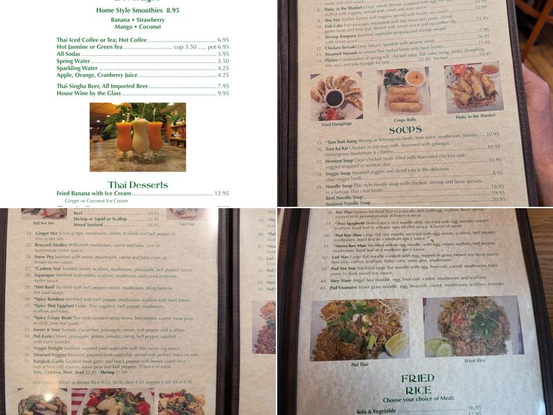 Bangkok Cuisine Menu