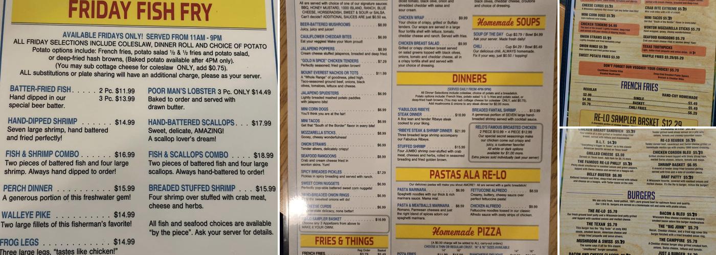 ReLocation Pub and Eatery Menu