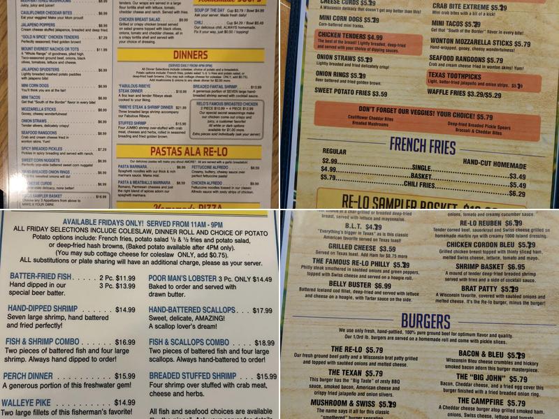 ReLocation Pub and Eatery Menu