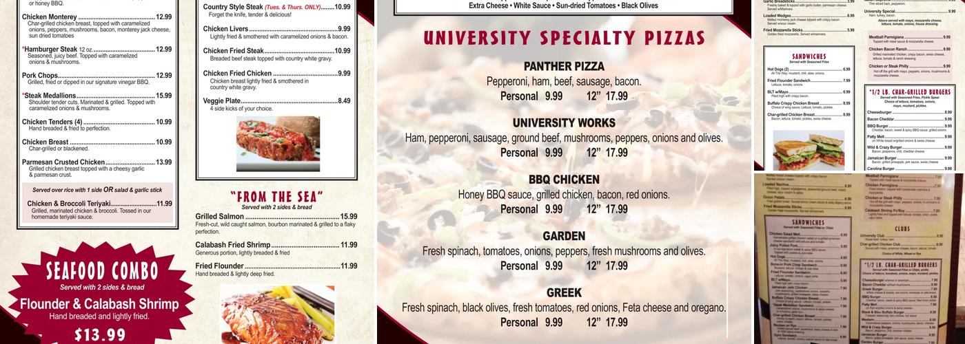 University Kitchen Menu