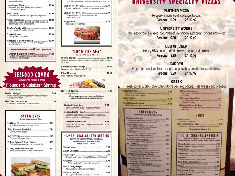 University Kitchen Menu