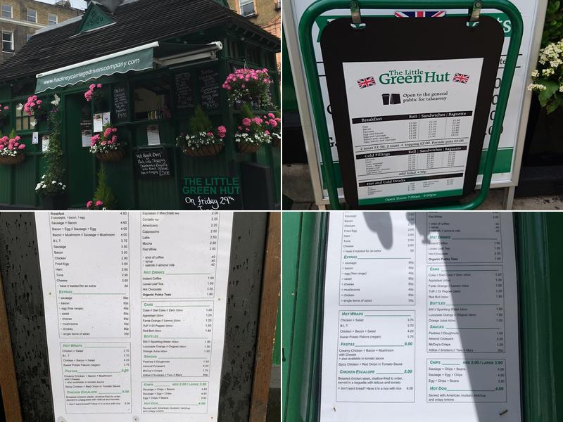 Russell Square Cabmen's Shelter Menu