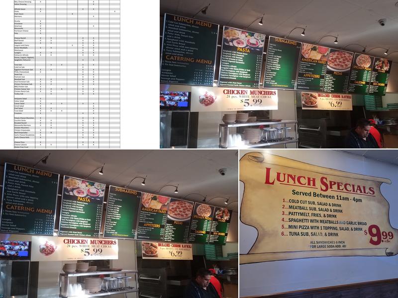 Ameci Pizza & Pasta Menu