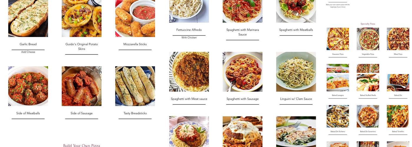 Guido's Pizza & Pasta Saugus Menu