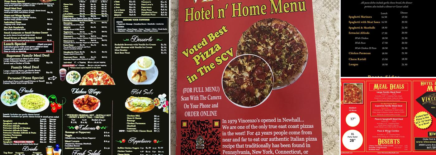 Vincenzo's Pizza Newhall Menu