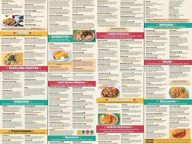Chelino's Mexican Restaurant (Yukon, OK) Menu