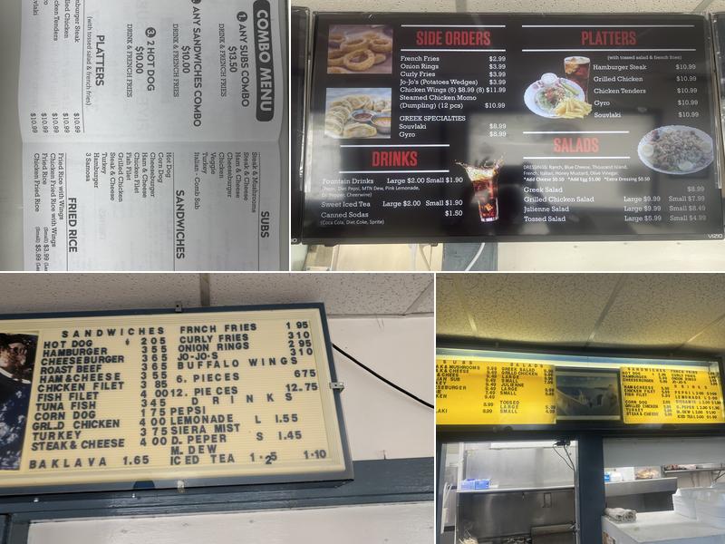 Five Points Sub's Menu