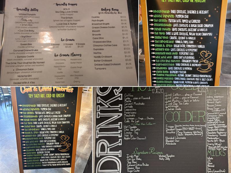 The Chat & Chew Cafe Menu