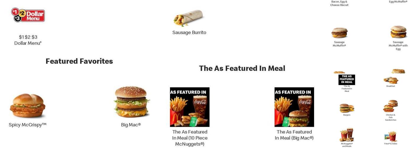 McDonald's Menu