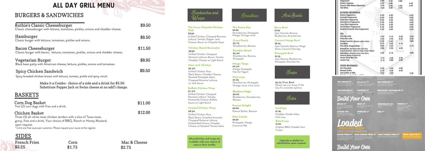 Flying Cow Cafe Menu