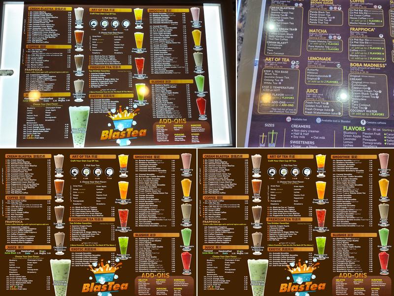 Teapioca Lounge Menu