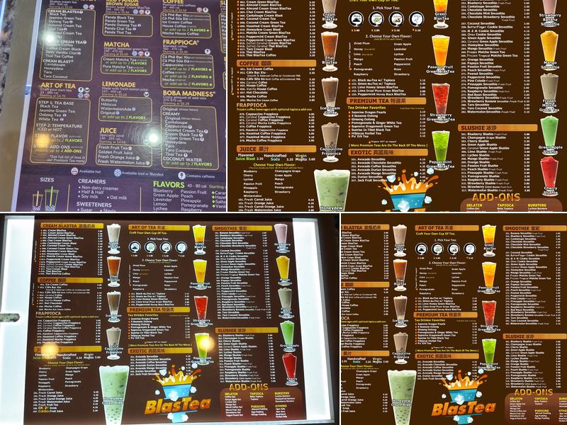 Teapioca Lounge Menu