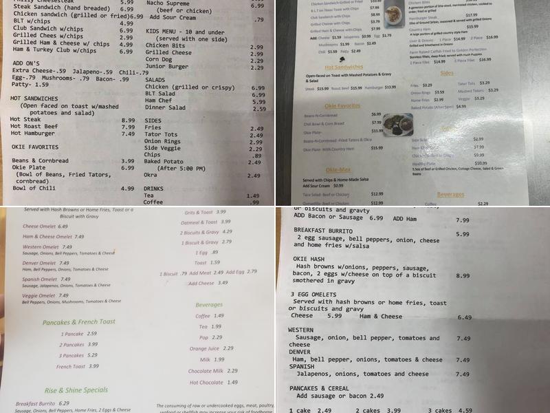 Countyline Cafe Menu