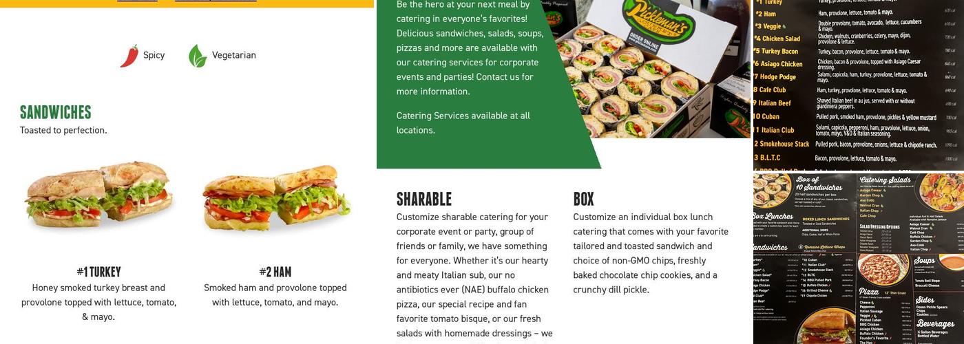 Pickleman's Gourmet Cafe Menu