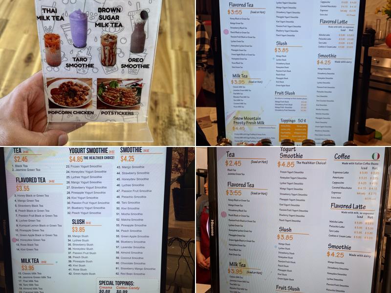 Boba Master Menu