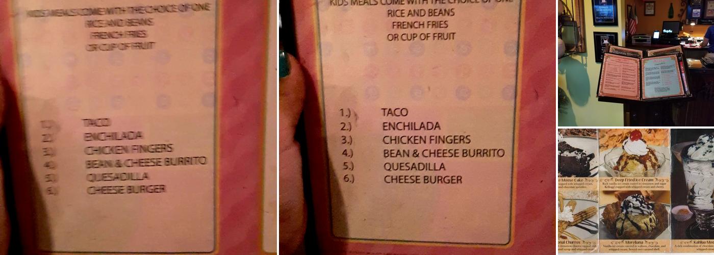 Margaritas Mexican Grill Menu