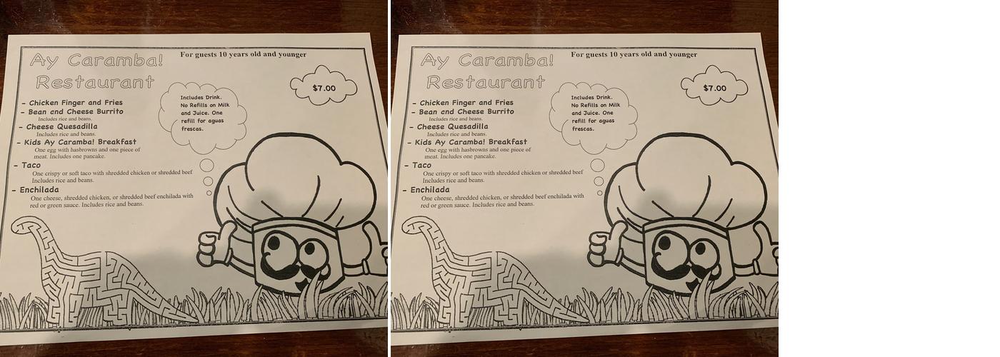 Ay Caramba! Menu