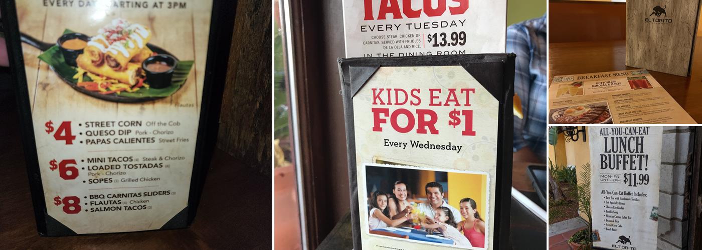 El Torito Menu