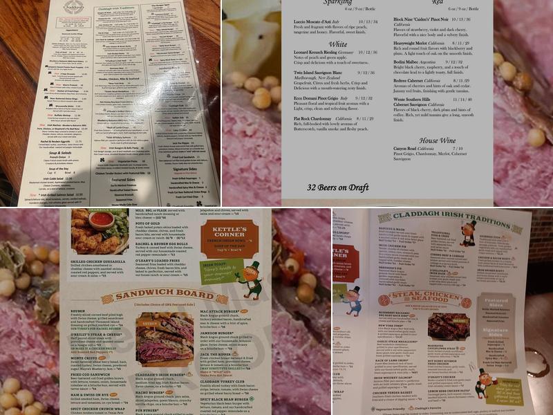 Claddagh Restaurant & Pub Menu