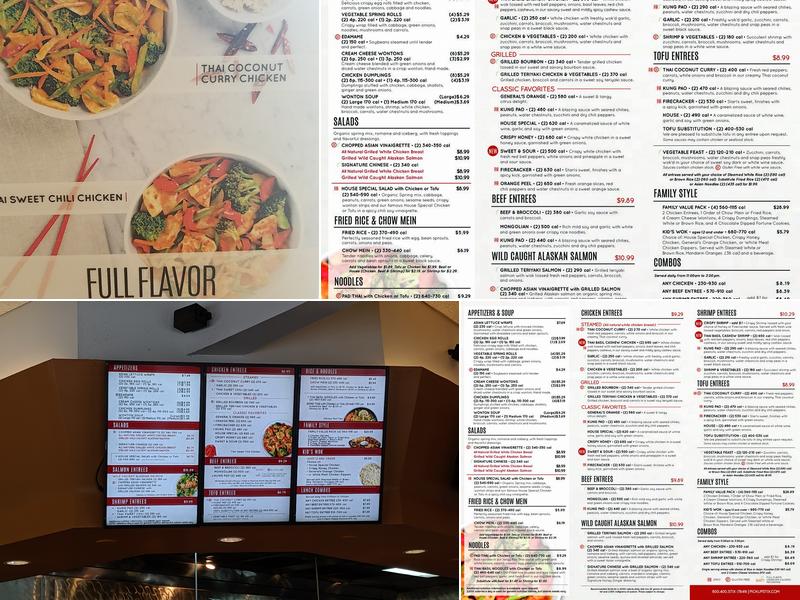 Pick Up Stix Fresh Asian Flavors Menu