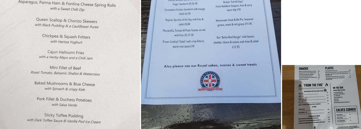 Lord Stones Country Park Menu