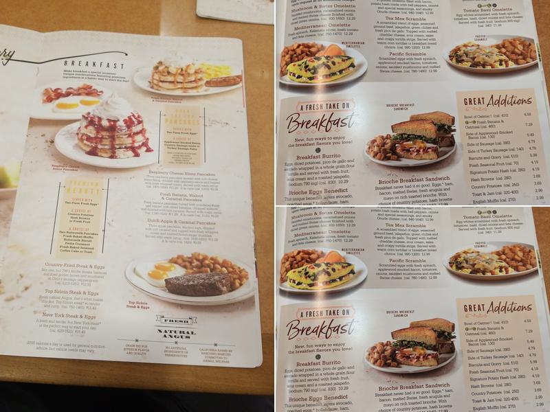 Coco's Bakery Restaurant Menu