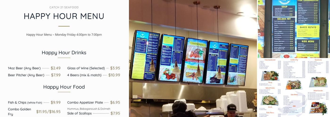 Catch 21 Seafood & Grill Menu