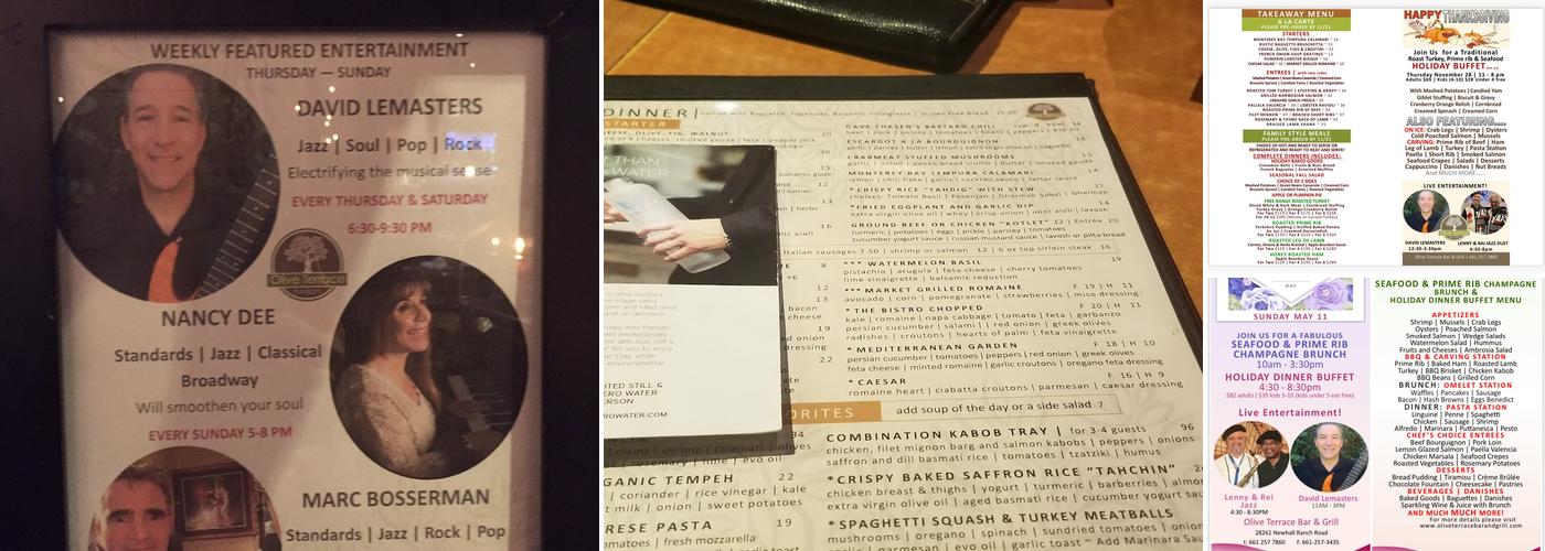 Olive Terrace Bar & Grill Menu