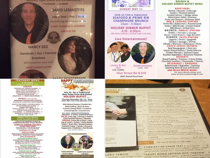 Olive Terrace Bar & Grill Menu