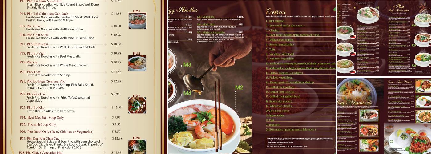 Pho Sure Menu