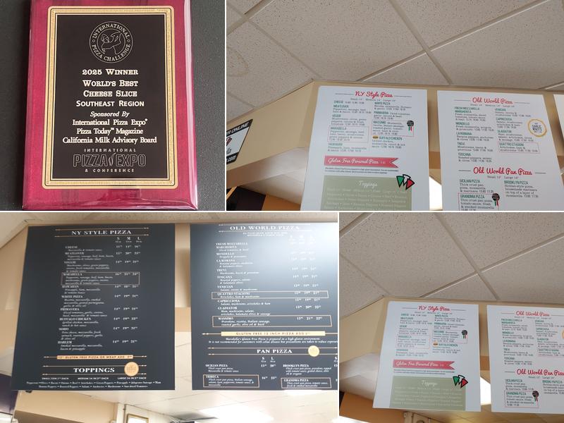 Marabella Old World Pizza Menu