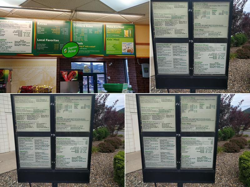 Subway Menu
