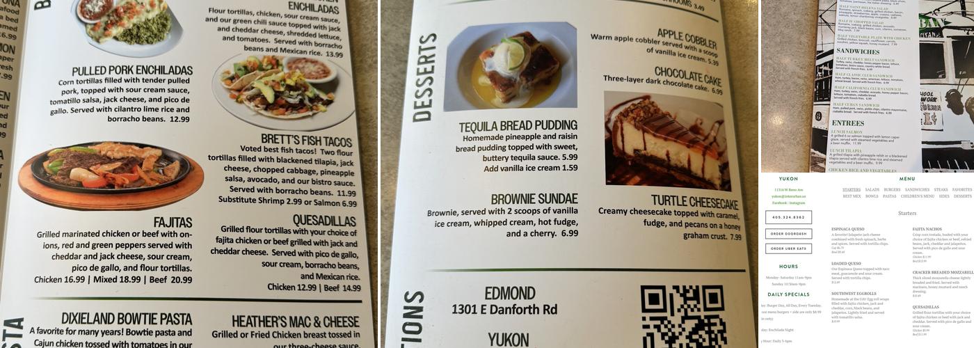 Interurban Restaurant Menu