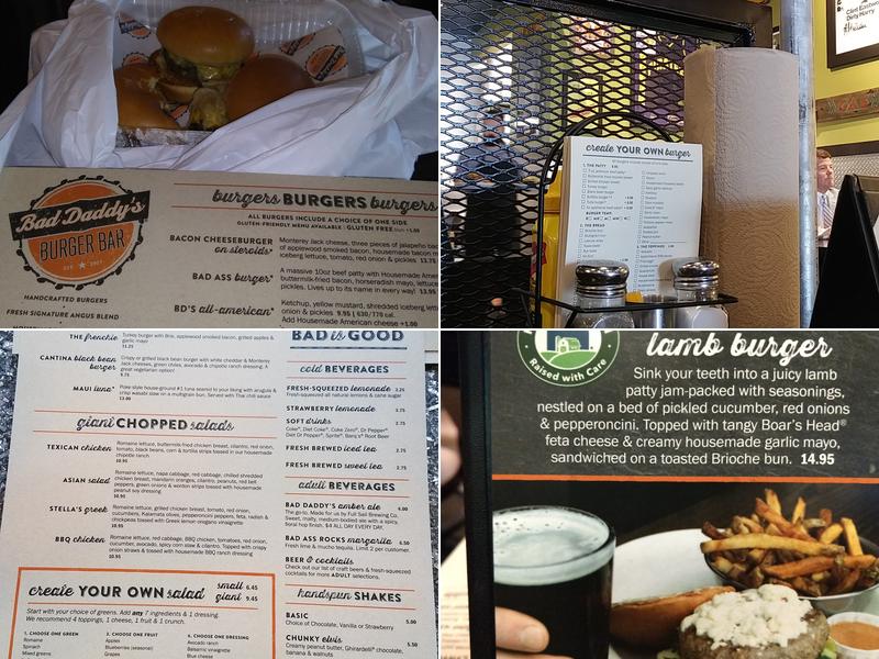Bad Daddys Burger Bar Menu