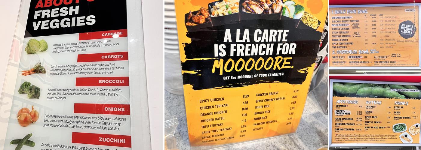 Teriyaki Madness Menu