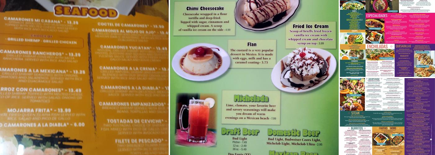Mi Cabana Mexican Restaurant #2 Menu