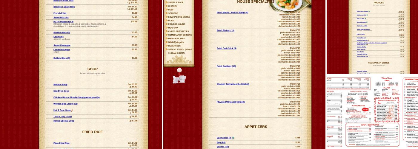 China King Menu