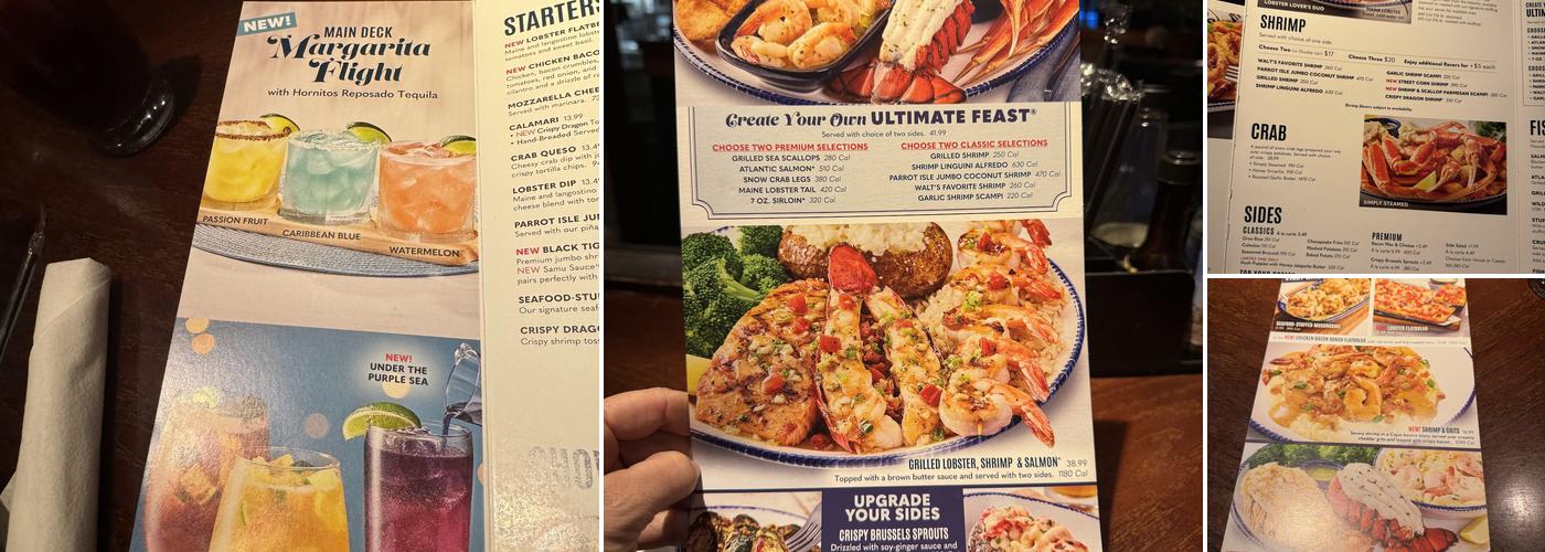 Red Lobster Menu