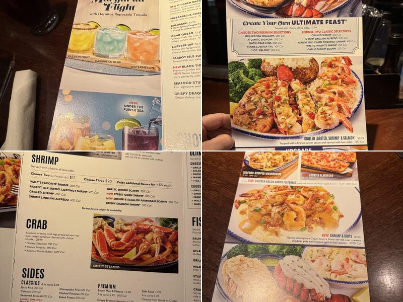 Red Lobster Menu