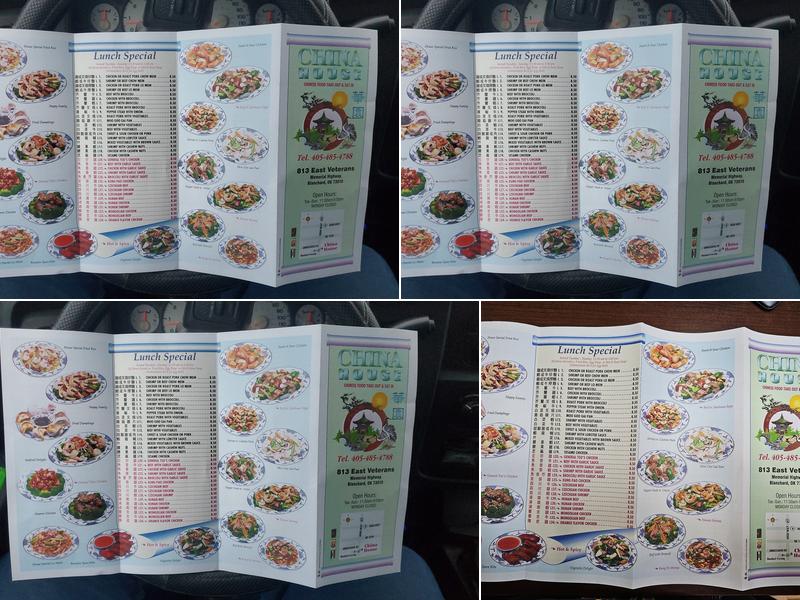 China House Menu