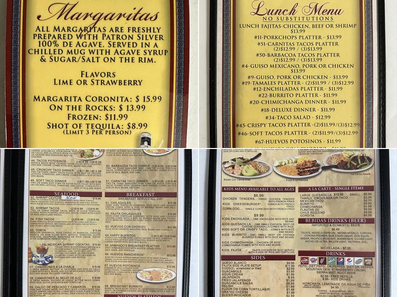 El Tepeyac Menu